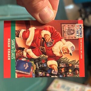 1990 Pro Set Santa Claus trading card. Rare